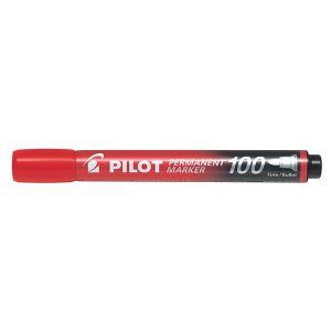 Перманентен маркер Pilot 100Объл връх 2-5.0 mm Червен