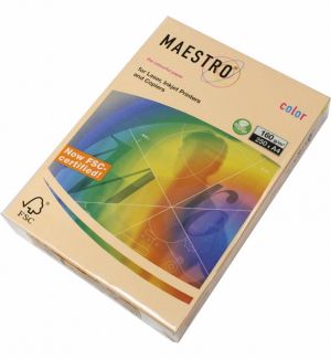 Цветен картон Maestro Color Сьомга, А4, 250 л. 160 g/m2
