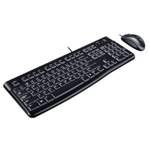 Клавиатура и мишка Logitech Desktop MK120USB, Черни