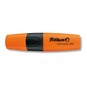 Текст маркер Pelikan 490Скосен връх 1-5 mm Оранжев