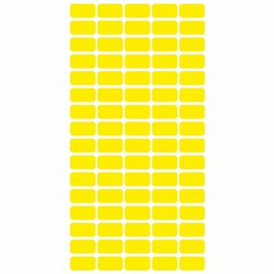 Етикети за цени 12x22 mm 80 етик./лист Жълт неон