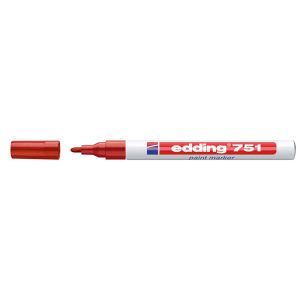 Paint маркер Edding 751Объл връх 1-2 mm Червен