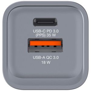 Зарядно устройство Verbatim GNC-35 GaN Charger 2 Port 35W USB A/C (EU/UK/US)