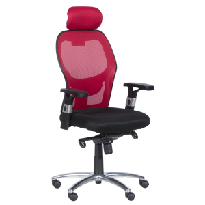 Ергономичен стол Carmen 7520 - черен - червен