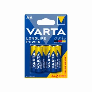 Батерия Varta Longlife Power LR6/AA Алкална, 1.5V, 4+2 бр.