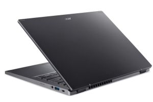 Лаптоп Acer Aspire 5, A514-56M-37LP, Core i3-1315U (up to 4.5GHz, 10MB), 14" WUXGA IPS SlimBezel, 16GB DDR5, 512GB PCIe NVMe SSD, Intel UMA, FHD Cam, Wi-Fi 6AX, BT, FP, KB Backlit, No OS, Gray