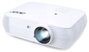 Мултимедиен проектор Acer Projector P5535, DLP, FullHD (1920x1080), 20000:1, 4500 ANSI Lumens, 3D 144Hz, VGAx2, RCA, HDMI/MHL, HDMI, Audio in, RJ45, LAN Control, Speaker 16W, Bluelight Shield, Bag, 2.71kg, White + Acer T82-W01MW 82.5"