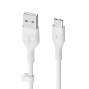 Кабел Belkin BOOST CHARGE Flex Silicone cable USB-A to USB-C - 1M - White