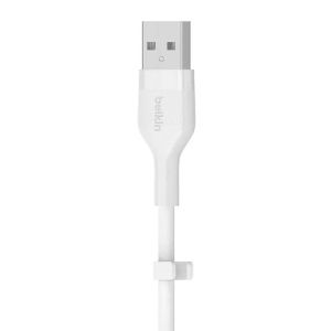 Кабел Belkin BOOST CHARGE Flex Silicone cable USB-A to USB-C - 1M - White