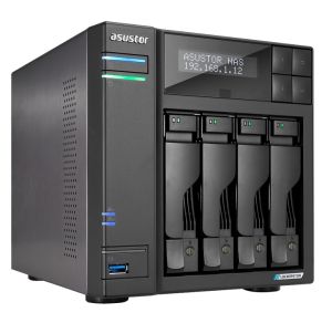 Мрежов сторидж Asustor Lockerstor AS6704T, 4 Bay NAS, Intel Jasper Lake Quad-Core 2.0GHz, 4GB RAM DDR4, 2.5GbE x 2, M.2 SSD Slotsx4 (Diskless), USB 3.2 Gen 2x2, Toolless installation, with hot-swappable tray, hardware encryption, MyArchive, EZ connect, EZ