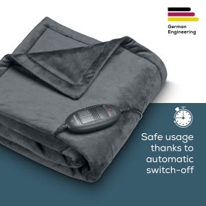 Термоподложка Beurer HD 74 Cosy Dark Gray Heated Overblanket, LE 2024