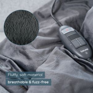 Термоподложка Beurer HD 74 Cosy Dark Gray Heated Overblanket, LE 2024
