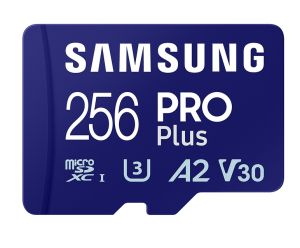 Памет Samsung 256GB micro SD Card PRO Plus with Adapter, UHS-I, Read 180MB/s - Write 130MB/s