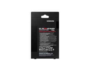 Твърд диск Samsung SSD 990 PRO 2TB Heatsink PCIe 4.0 NVMe 2.0 M.2 V-NAND 3-bit MLC, 256-bit Encryption, Read 7450 MB/s Write 6900 MB/s