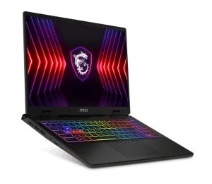 Лаптоп MSI Sword 16 HX B14VFKG, Intel Core i7-14700HX (20C/28T, 33 MB), NVIDIA GeForce RTX 4060 8GB GDDR6 233 AI TOPS,  16" FHD+(1920x1200), 144Hz, IPS-Level, 300 nits, 16GB RAM 2x8 (5600)MHz, 1TB GEN4x4 SSD, 24-Zone RGB Gaming KBD w Copilot Key, NO OS, 2