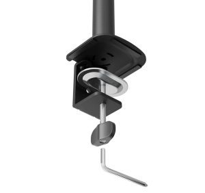 Стойка Neomounts Nero Double Flat Screen Desk Mount (phone holder+Quick-fix clamp/grommet)
