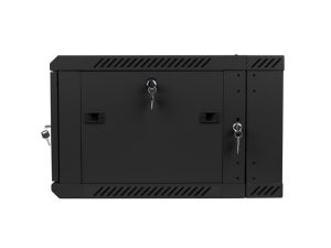 Комуникационен шкаф Lanberg rack cabinet 19" double-section wall-mount 6U / 600x600 for self-assembly (flat pack), black