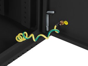 Комуникационен шкаф Lanberg rack cabinet 19" wall-mount 4U+3u/540x200 low-profile black (assembled)