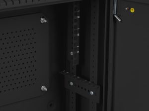 Комуникационен шкаф Lanberg rack cabinet 19" wall-mount 4U+3u/540x200 low-profile black (assembled)
