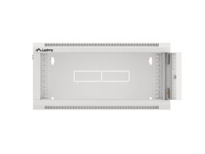 Комуникационен шкаф Lanberg rack cabinet 19" wall-mounted 4U 600 fast assembly (flat pack) grey