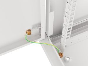 Комуникационен шкаф Lanberg rack cabinet 19" wall-mount 6U/600x450 for self-assembly with metal door grey (flat pack)