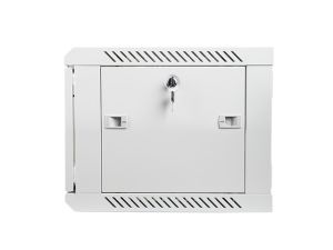 Комуникационен шкаф Lanberg rack cabinet 19" wall-mount 6U / 600x450 for self-assembly (flat pack), grey