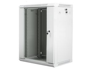 Комуникационен шкаф Lanberg rack cabinet 19" wall-mount 15U / 600x450 for self-assembly (flat pack), grey