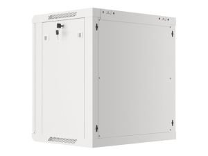Комуникационен шкаф Lanberg rack cabinet 19" wall-mount 12U/600x450 for self-assembly with metal door grey (flat pack)