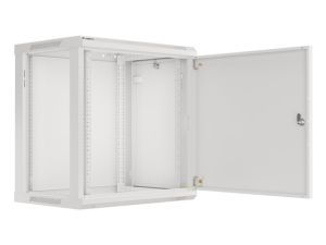 Комуникационен шкаф Lanberg rack cabinet 19" wall-mount 12U/600x450 for self-assembly with metal door grey (flat pack)