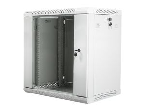Комуникационен шкаф Lanberg rack cabinet 19" wall-mount 12U / 600x450 for self-assembly (flat pack), grey