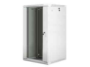 Комуникационен шкаф Lanberg rack cabinet 19" wall-mount 22U / 600x600 for self-assembly (flat pack), grey