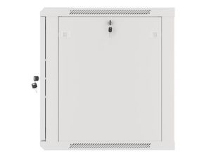 Комуникационен шкаф Lanberg rack cabinet 19" wall-mount 12U/600x600 for self-assembly with metal door grey (flat pack)