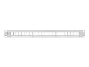 Пач панел Lanberg patch panel blank 24 port 1U for keystone modules gray