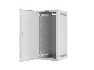 Комуникационен шкаф Lanberg rack cabinet 10" wall-mount 12U/280x310 for self-assembly with metal door grey (flat pack)