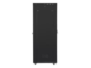Комуникационен шкаф Lanberg rack cabinet 19" free-standing 47U/800x1000 (flat pack) with glass door lcd black v2