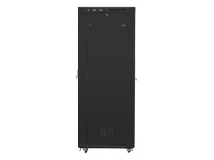 Комуникационен шкаф Lanberg rack cabinet 19" free-standing 47U/800x1000 (flat pack) with glass door lcd black v2