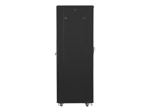 Комуникационен шкаф Lanberg rack cabinet 19" free-standing 42U/600x800 (flat pack) with mesh door black