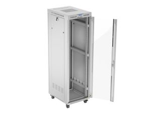 Комуникационен шкаф Lanberg rack cabinet 19" free-standing 42U/600x800 (flat pack) with glass door lcd grey v2