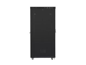 Комуникационен шкаф Lanberg rack cabinet 19" free-standing 42U/800x1200 (flat pack) with glass door lcd black v2