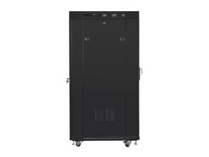 Комуникационен шкаф Lanberg rack cabinet 19" free-standing 27U/800x1200 (flat pack) with glass door lcd black
