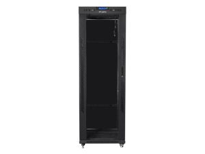 Комуникационен шкаф Lanberg rack cabinet 19" free-standing 37U/800x1000 (flat pack) with glass door lcd black v2