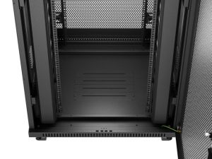 Комуникационен шкаф Lanberg rack cabinet 19" free-standing 47U/800X800 (FLAT PACK) with mesh door LCD black