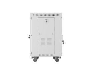 Комуникационен шкаф Lanberg rack cabinet 19" free-standing 15U/600x600 (flat pack) with glass door lcd grey v2