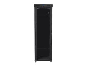 Комуникационен шкаф Lanberg rack cabinet 19" free-standing 47U/800x1200 (flat pack) with glass door lcd black v2