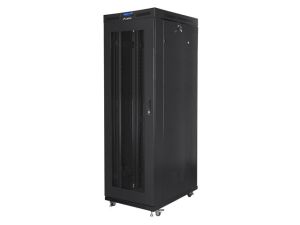 Комуникационен шкаф Lanberg rack cabinet 19" free-standing 42U/800x1000 (flat pack) with mesh door lcd black v2