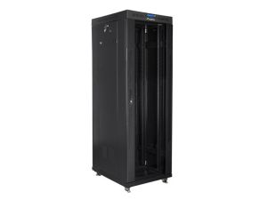 Комуникационен шкаф Lanberg rack cabinet 19" free-standing 37U/600x800 (flat pack) with glass door lcd black v2