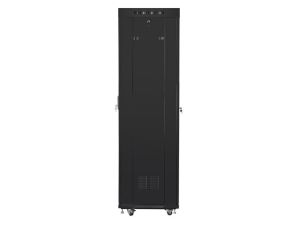 Комуникационен шкаф Lanberg rack cabinet 19" free-standing 42U/600x600 (flat pack) with glass door lcd black v2