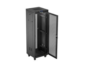 Комуникационен шкаф Lanberg rack cabinet 19" free-standing 37U/600X600 (FLAT PACK) with mesh door LCD black