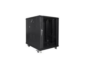 Комуникационен шкаф Lanberg rack cabinet 19" free-standing 15U/600x800 (flat pack) black