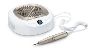 Комплект за маникюр/педикюр Beurer MP 200 Manicure/pedicure station - 3 functions in one device: Nail cutter, UV/LED lamp and nail dust extractor; up to 26,000 rpm; 9 high-quality attachments; For artificial nail modelling